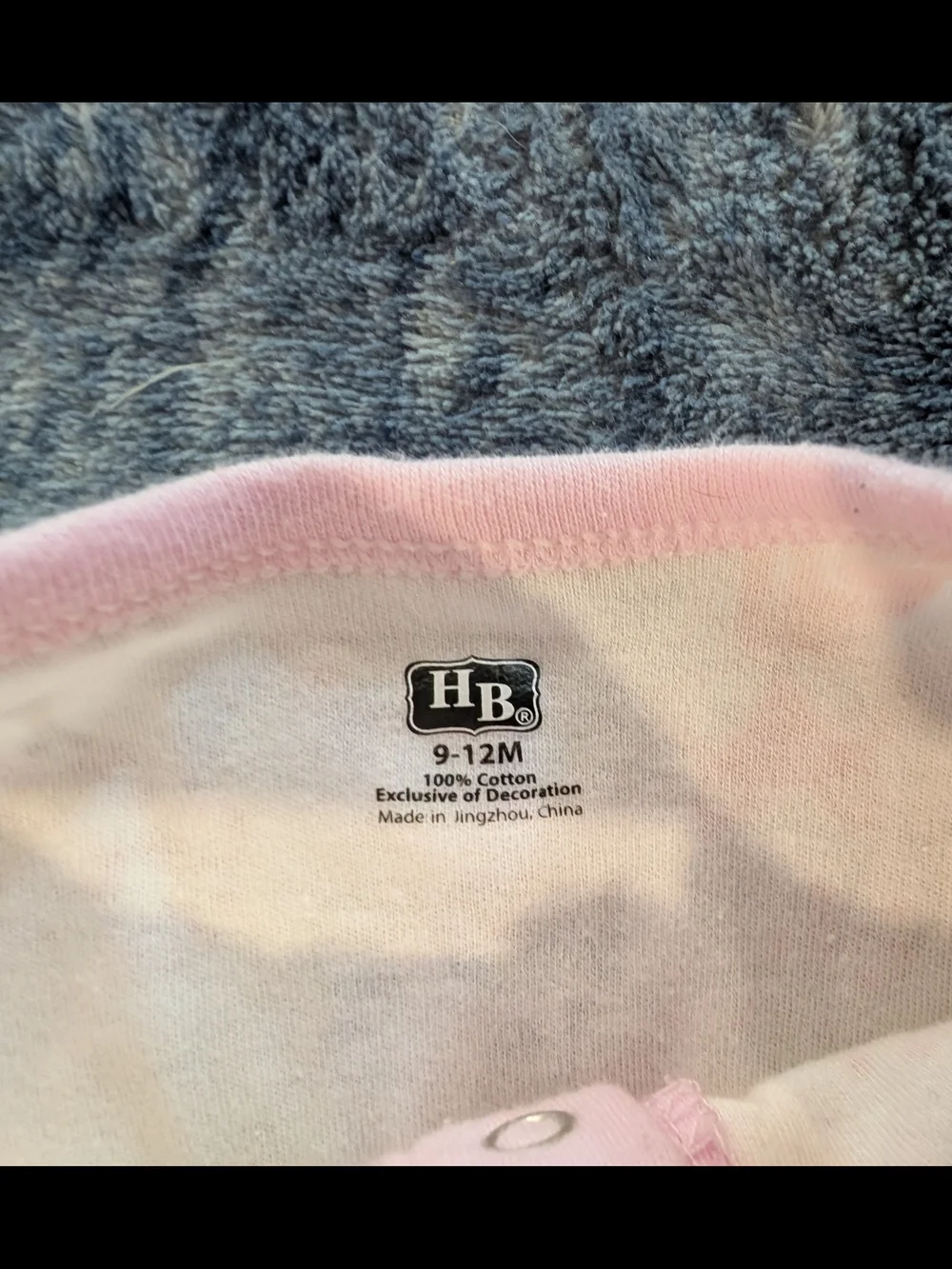 HB 9-12M 100% Cotton Pink Woodland Print Baby One-Piece - Picture 2 of 2